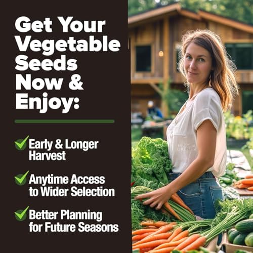 HOME GROWN 15 Variety Survival Seed Vault, 8,800+ Vegetable Seeds