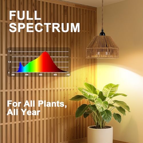 Grow Lights for Indoor Plants, Full Spectrum Plant lamp, with Timer and 15FT Power Cord, 30W Hanging Grow Lights，4000k Plant Light for Indoor Growing, Garden, Flowers, Greenhouse