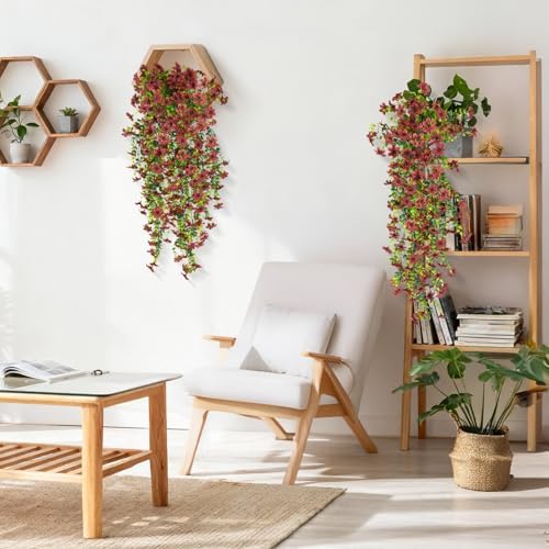 INQCMY Artificial Fake Hanging Flowers Plants for Outdoor Fall Decoration