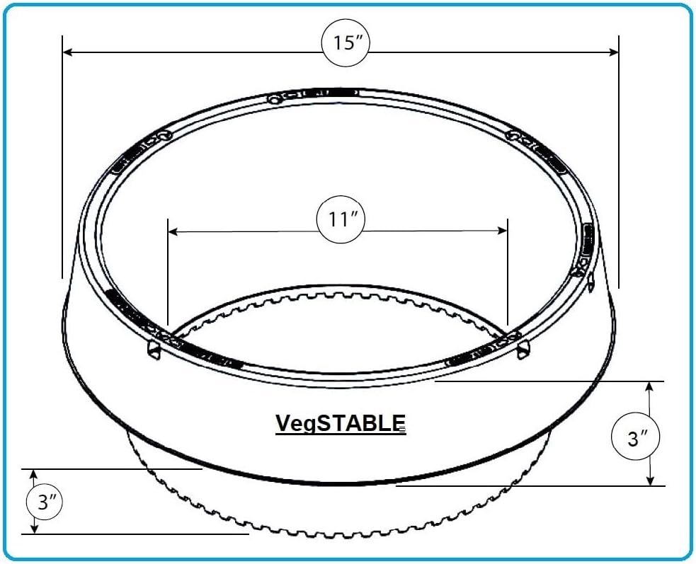 3-Pack 15" Planting Rings – Smart Water-Saving Tomato & Vegetable Support System, Anchors Tomato Cages, Prevents