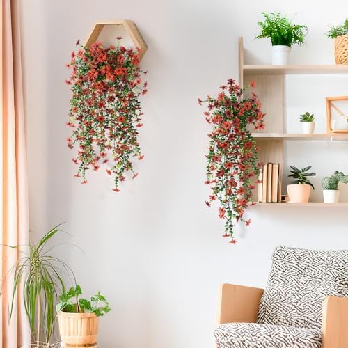 INQCMY Artificial Fake Hanging Flowers Plants for Outdoor Fall Decoration