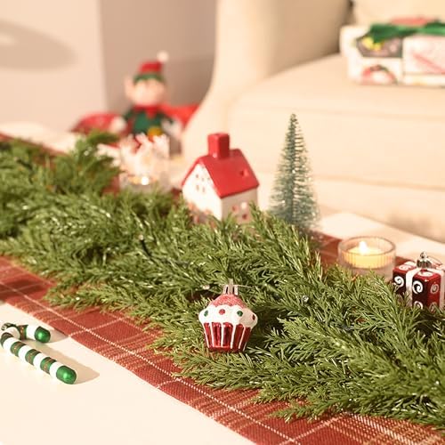 Valery Madelyn 6ft Artificial Norfolk Pine Christmas Garland for Mantle 2PC