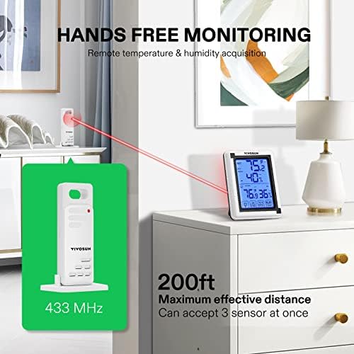 VIVOSUN 10"x20.75" Seedling Heat Mat and Digital Thermostat Combo Set MET Standard & Digital Hygrometer Indoor Outdoor
