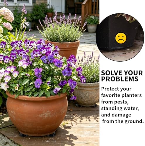 Plant Pot Feet Rubber Pot Risers Planter Feet for Outdoor Indoor Planters