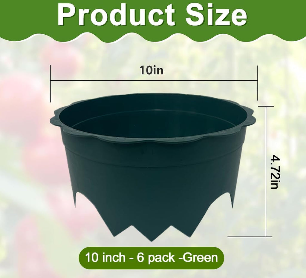 6pcs Planting Grow Rings, 10IN Round Edging Planting Protective Rings for Watering Vegetable, Herb, Flower, Circle