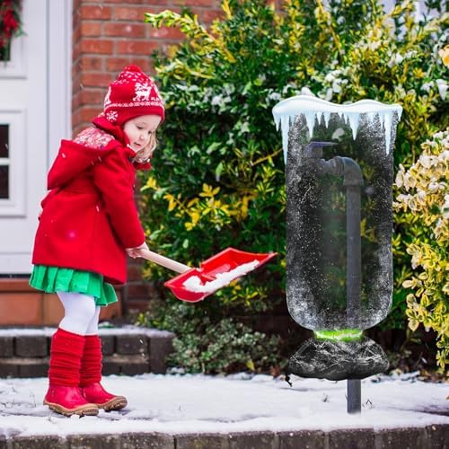 MIXC Outdoor Faucet Covers for Winter Freeze Protection, 15" x 35" Hose Bib Covers for Winter, Reusable Thicker Waterproof Insulated Spigot Cover, 3 Pack