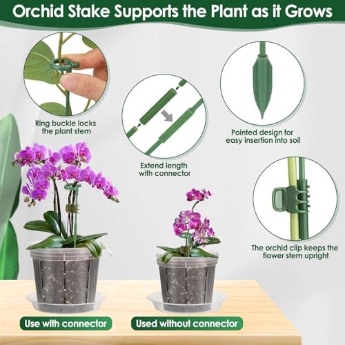 16 Pack Plastic Orchid Pots with Holes, 4, 5, 6 Inch Clear Orchid Pots