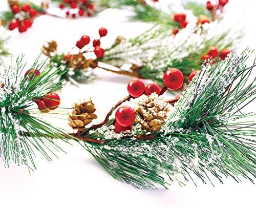Xmas Garland Christmas Red Berry Garland Winter Holiday Mantle Decorations