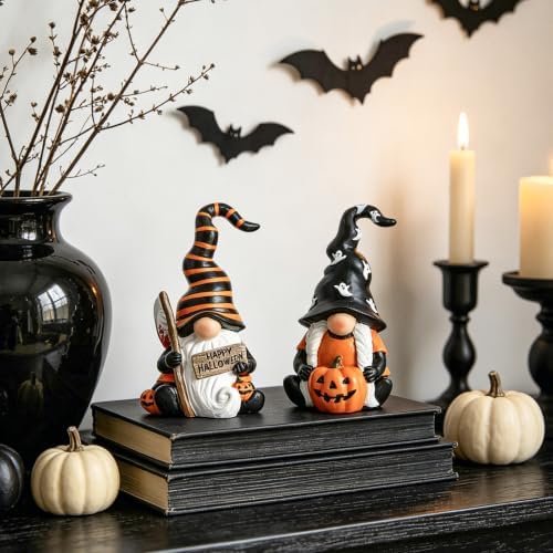 WDS WONDROUS Halloween Table Decorations, Gnomes for Desk Shelf Tray Decor