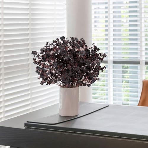 8Pcs Black Halloween Flowers Real Touch Artificial Fake Flowers Decorations