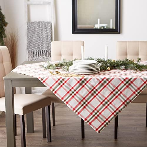 DII Jolly Christmas Tree Collection Holiday Table & Kitchen Décor, Tablecloth, 60x84, Christmas Plaid