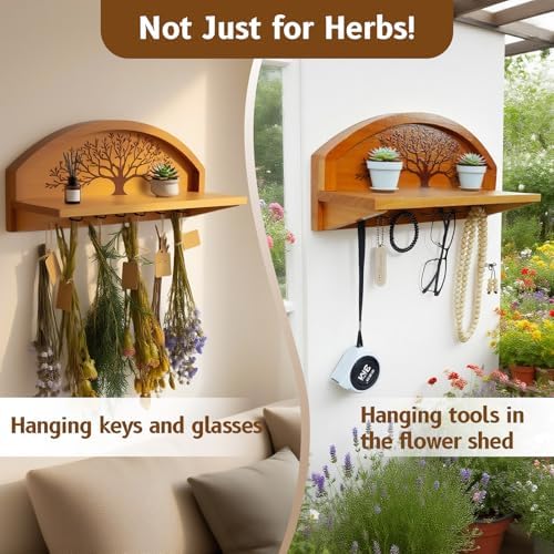 Tree of Life Herb Drying Rack,Floral Display Holder for Garden and Kitchen