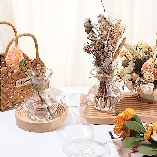 Bokon 5.7" Plastic Small Bud Vases Bulk for Centerpieces, 20 Pcs