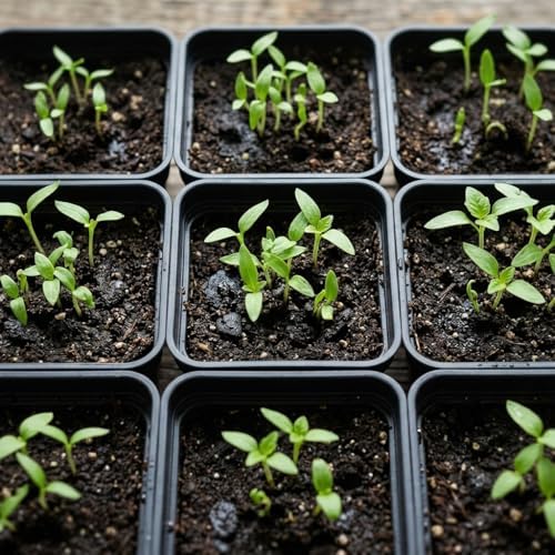 300 Packs Square Nursery Pots for Plants 2.2 Inch Seedling Pots
