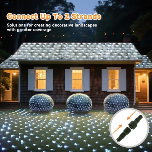 LitHome 21FT x 5FT Christmas Net Lights Outdoor Mesh Lights Connectable