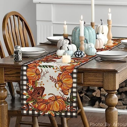 Artoid Mode 210 GSM Fall Table Runner Home Party Decor 13x36 Inch
