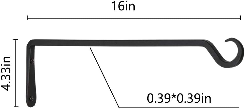 16inch 2 Pack Plant Hanger, Sturdy Hanging Plant Hangers Outdoor, Bird Feeder Hanger for Bird, Plant Hangers for