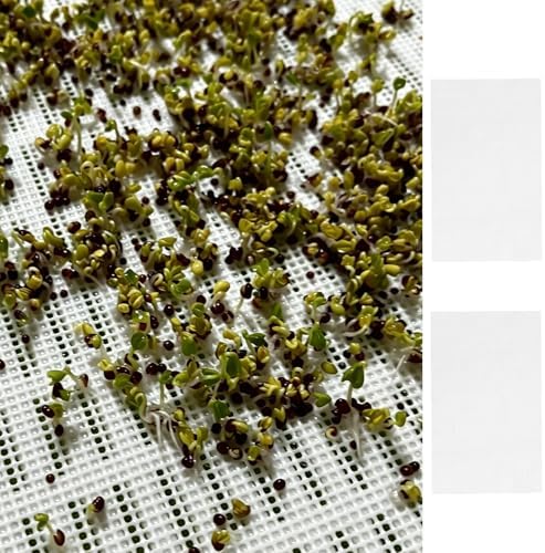8 Pcs Silicone Seed Sprouting Mats, Seed Sprouting Mesh, Hydroponic Growing Mats for Microgreens Growing Kit (2 Size)