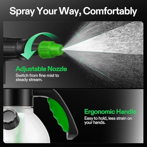 VIVOSUN Pump Sprayer, Portable Water Spray Bottle for Spraying Plants, Flowers, Weeds and Cleaning, Hand Pump with Side