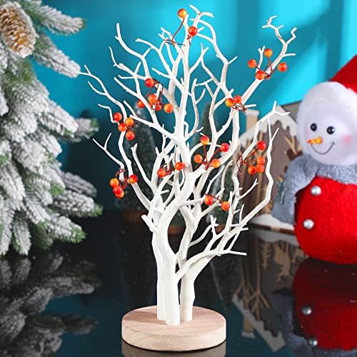 BBTO Artificial Holly Berries on Wire Stems, 250 Stems with 500 Pieces 8 mm Fake Berries for Christmas Tree Decorations Wreath Craft Use Wedding Party Favor (Yellow, Red)