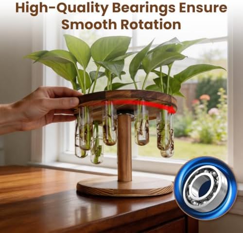 Plant Propagation Station, 9 Propagation Tubes with Wooden Stand