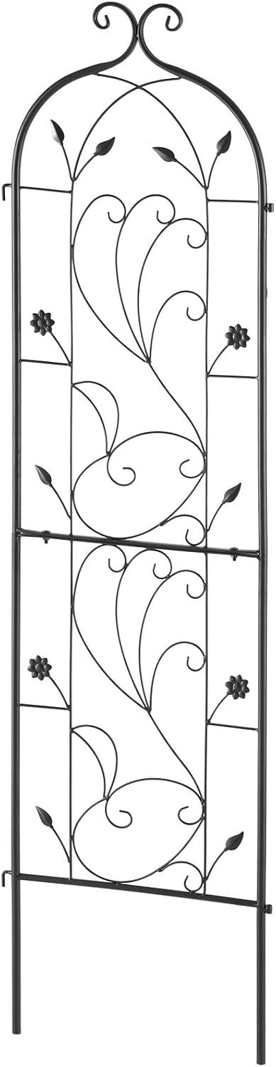 VEVOR 60 x 15 in, Rustproof Metal Garden Flower Trellis, Outdoor Climbing Rose & Cucumber Support, Decorative Tall