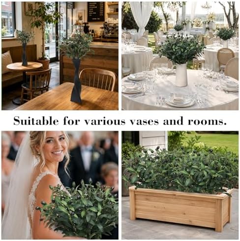 18in 10PCS Artificial Olive Branches for Vase Fake Greenery Stems