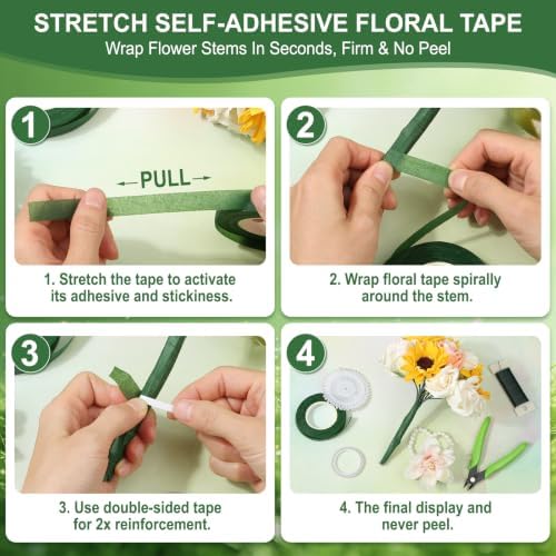 MAPVOLUT 149‑Piece Floral Tape & Wire Kit, Florist Craft Supplies