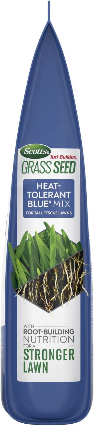 Scotts Turf Builder Grass Seed Heat-Tolerant Blue Mix, 5.6 lbs. | For Tall Fescue Lawns, Grass Seed Plus Lawn