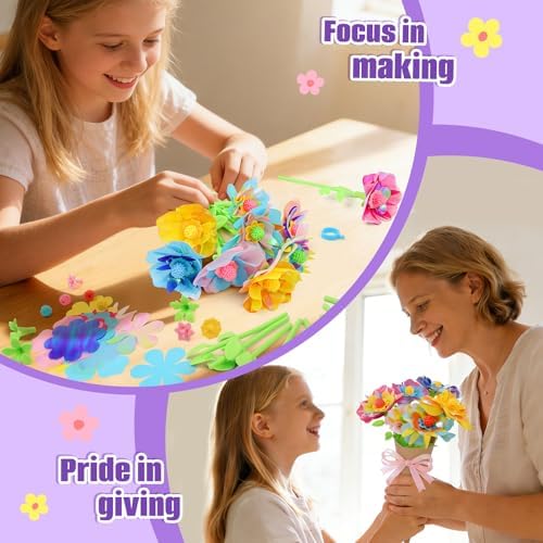 IQBOX Flower Making Refill Kit Crafts for Kids Ages 4–8