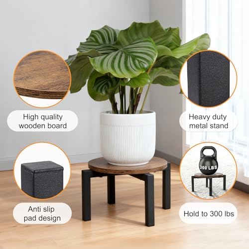 Vigordream Plant Stand Indoor, Heavy Duty Sturdy Metal Plant Pot Holder