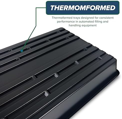 10 Plant Growing Trays (No Drain Holes) - 20" x 10" - Perfect Garden Seed Starter Grow Trays: for Seedlings, Indoor Gardening, Growing Microgreens, Wheatgrass & More - Soil or Hydroponic
