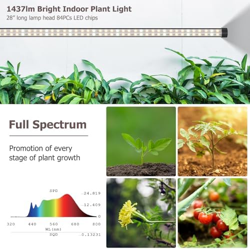 STERREN Plant Floor Lamp for Indoor Plants, Full Spectrum Grow Light