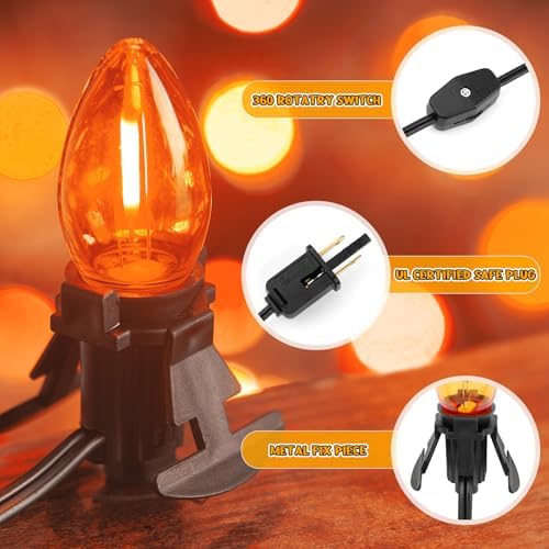 Brightown 6ft Accessory Cord with Light Bulb for Halloween Decor