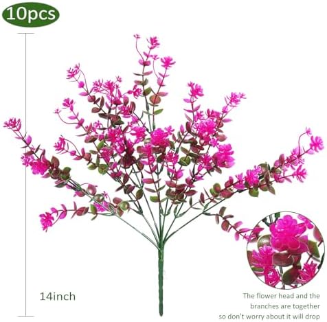 RECUTMS Boxwood Springs, Artificial Flowers Outdoor Fake UV Resistant Shubs