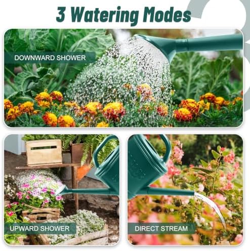 2 Gallon Garden Watering Can, Plastic Outdoor Watering Can for Plants