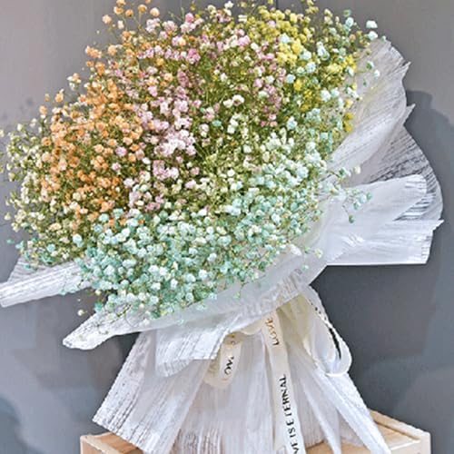 WRAPAHOLIC 20 Sheets Flower Wrapping Paper - 22.4 x 22.4 inch White Lines Water-Resistant Floral Bouquet Wrapping Paper, Florist Supplies Packaging for Wedding Birthday Gift DIY
