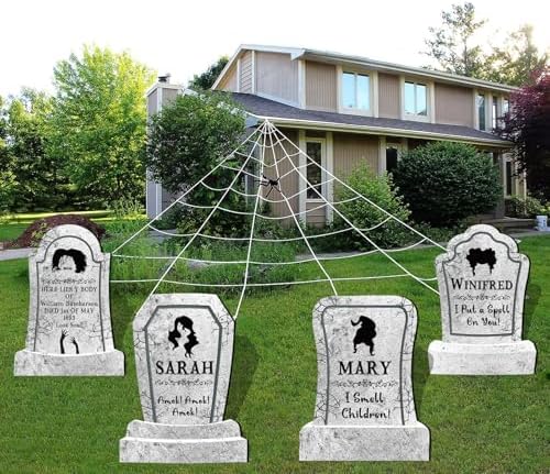 17 Inch Halloween Yard Sign Tombstones Decorations Outdoor with Stakes