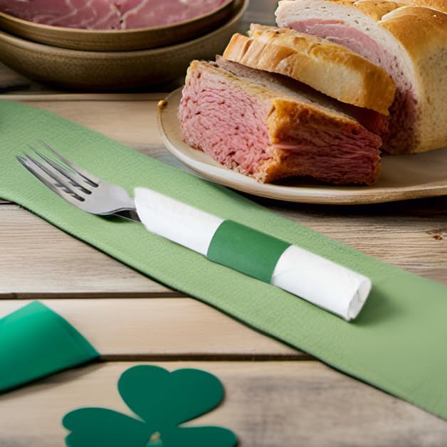 NATURALABEL Self-Adhesive Napkin Bands, Pack of 2,000, Green