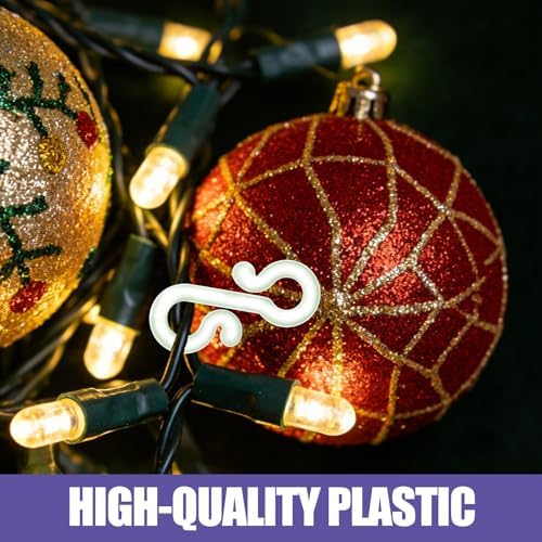 120 Pcs Gutter Hooks for Outdoor Lights, Christmas Light Clips for Gutter and Shingle Mounting, Weatherproof S-Clips for String Rope and Icicle Bulbs, Easy Installation