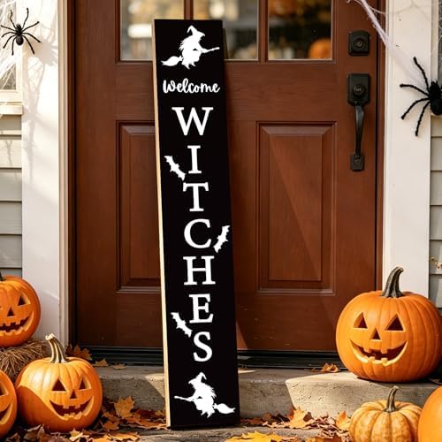 Halloween Porch Decor Door Decorations Outdoor Wooden Porch Sign 46.8 Inch