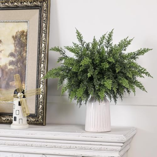 24 Pcs 18"Artificial Lifelike Touch Christmas Cedar Branches for Vase Decor