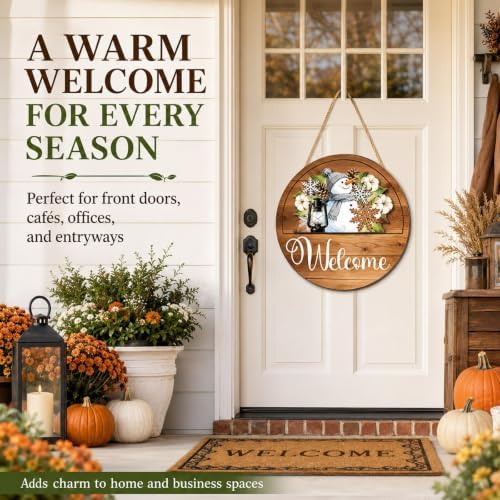 16Pcs Interchangeable Seasonal Welcome Sign 12 Inch Front Door Home Decor