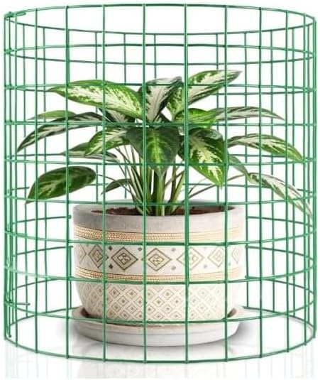 10 Pack Plant Protectors from Animals | 30PCS 13"x13" Metal Wire Mesh Garden Plant Cages for Gardening Supplies