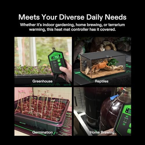 VIVOSUN Durable Waterproof Seedling Heat Mat 48" x 20.75" UL & MET-Certified Warm Hydroponic Heating Pad and Digital
