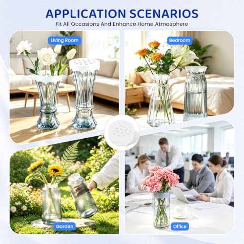 Silicone Flower Arranging Grid, Flexible Floral Stem Holder for Vases DIY