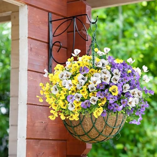 Geegoods Artificial Pansy Flowers, Mix 3 Colors, 24Pcs