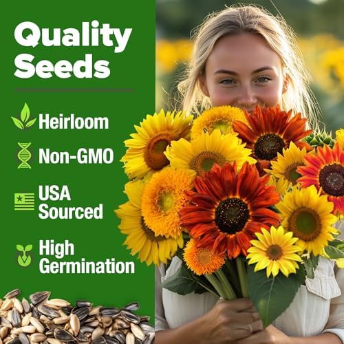 HOME GROWN Sunflower Mix Seeds, 9 Variety, 1,500+ Seeds