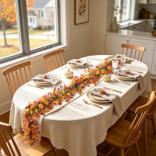 Ammyoo Fall Artificial Flowers Garland Fake Mums Vine for Home Decoration
