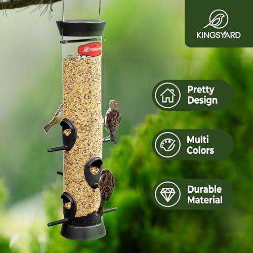 Kingsyard Tube Bird Feeder for Outdoors Hanging